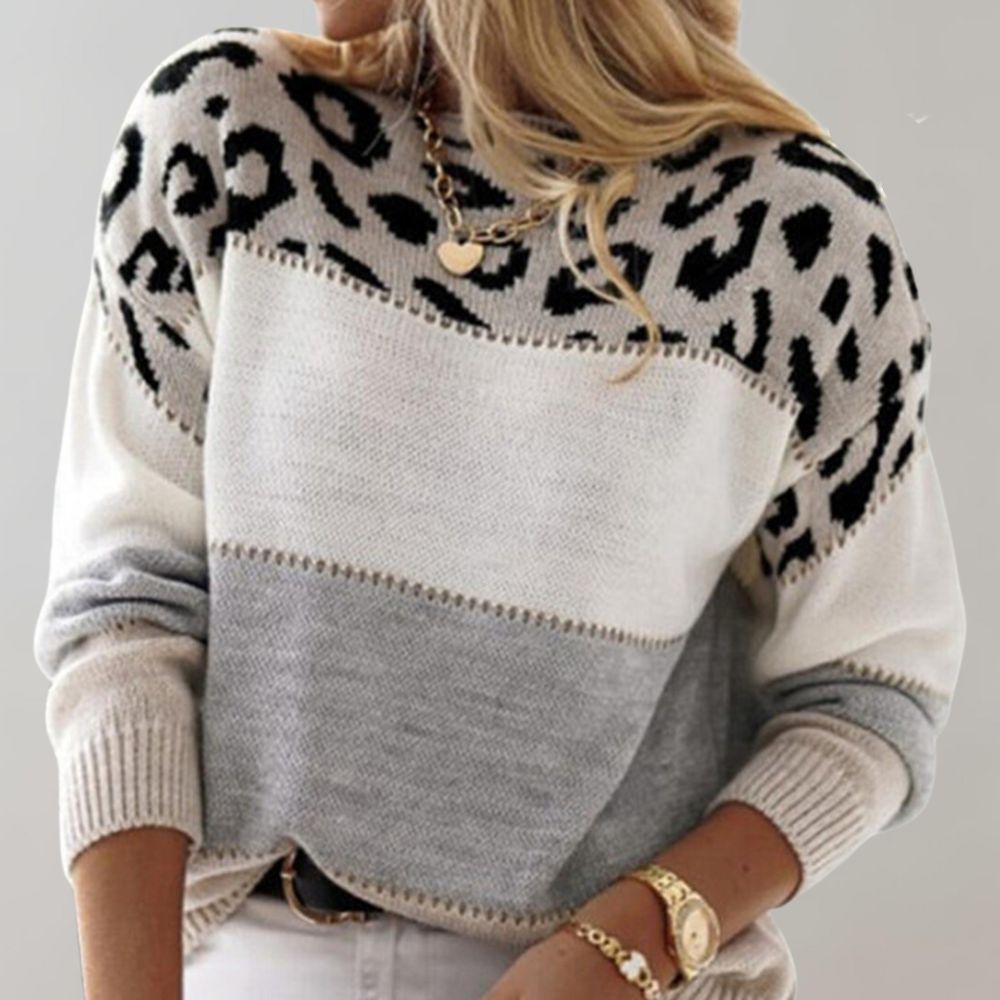Women's Relaxed Patterned Knit Jumpers for Autumn (3)