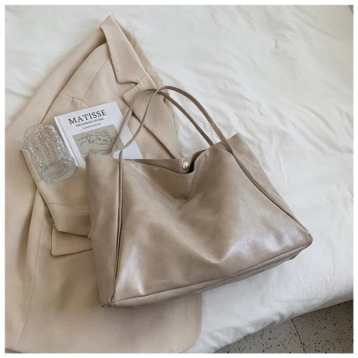 Women's Retro Large-Capacity PU Leather w kolorze Beżowy