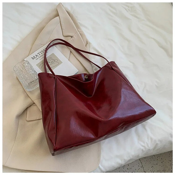 Women's Retro Large-Capacity PU Leather w kolorze Czerwony