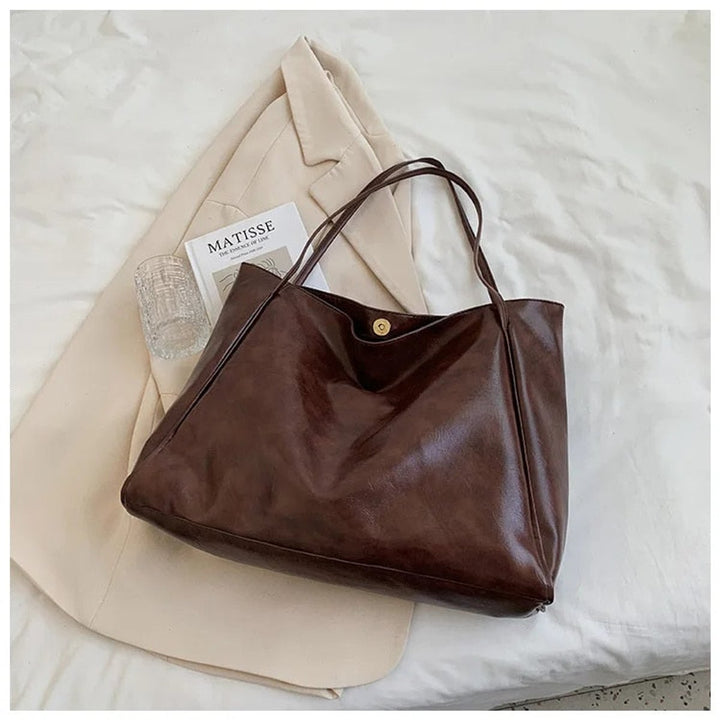 Women's Retro Large-Capacity PU Leather w kolorze Kaffee