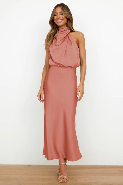 Women's Sequin Party Dress with Elegant Draping in Orange