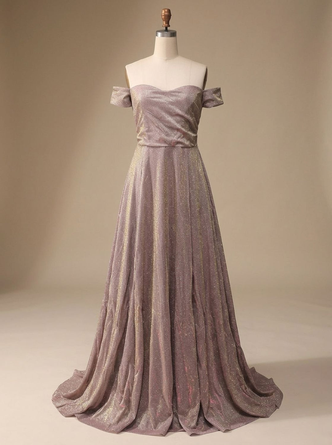 Women's Shimmering A-Line Maxi Wedding Guest Dress (4)