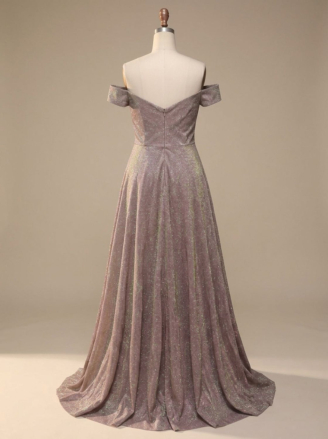 Women's Shimmering A-Line Maxi Wedding Guest Dress (5)