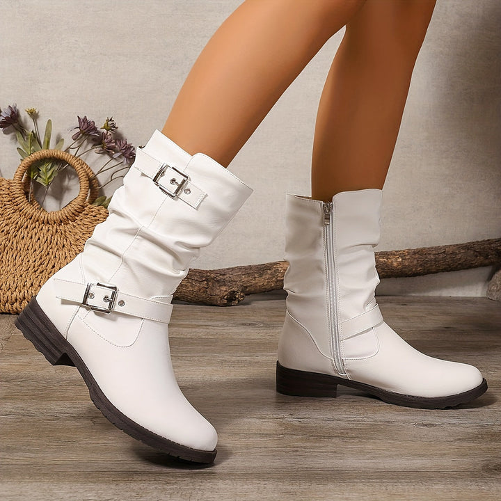 Women's Slouchy Knee-High Boots with Buckles (12)