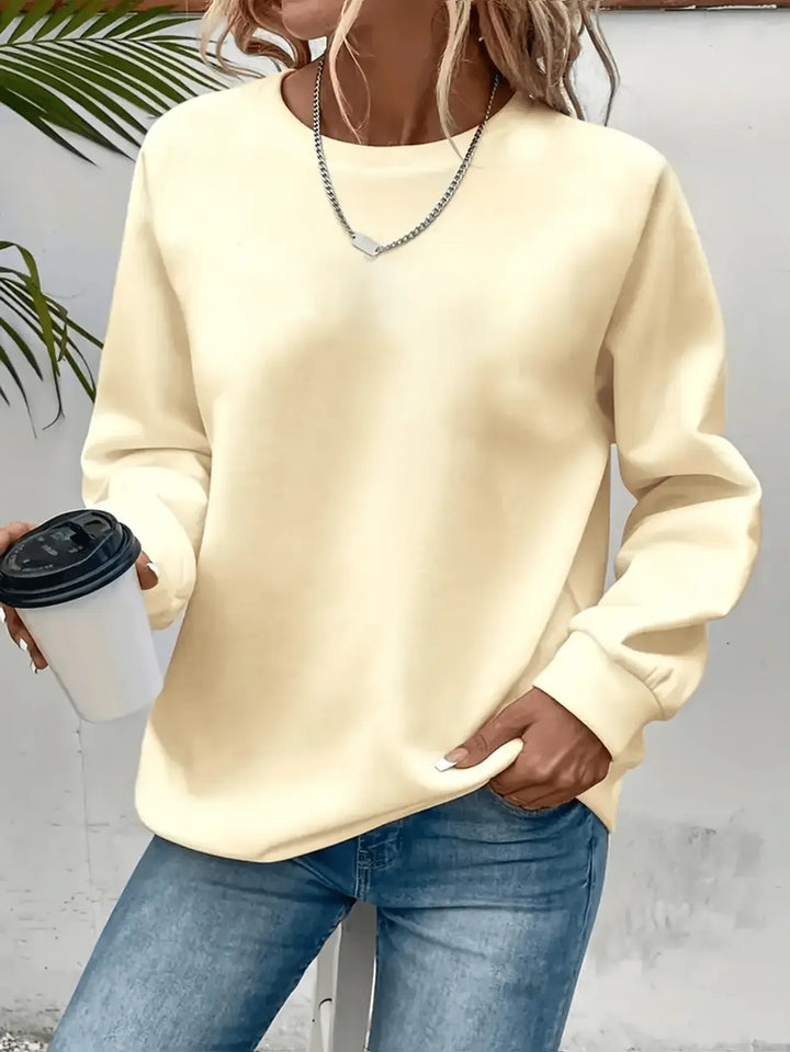 Women's Soft Flattering Everyday Sweatshirt in Aprikose