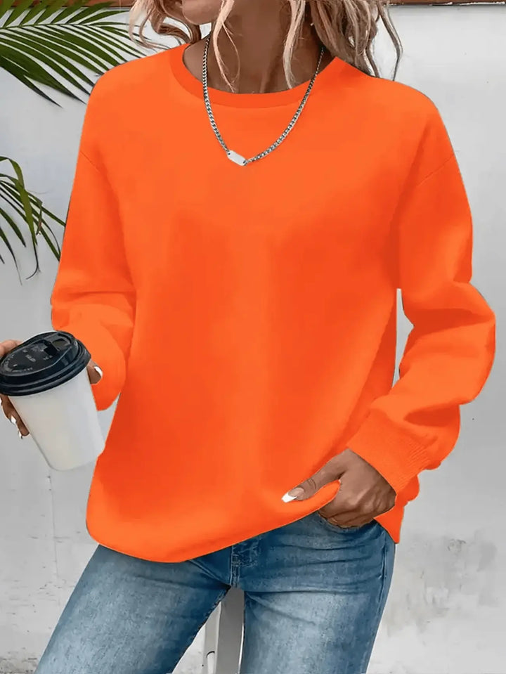 Women's Soft Flattering Everyday Sweatshirt in Orange