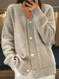 Daisy | Women's Soft Jumper Dress Button-Front Cardigan
