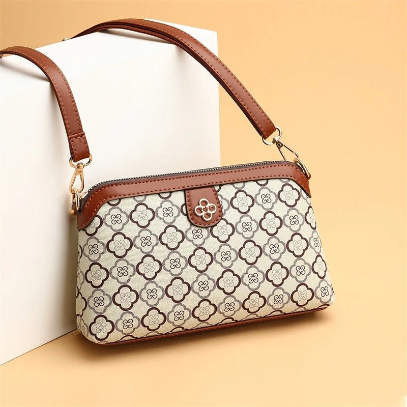 Women's Soft Leather Floral Tote Bag (2)