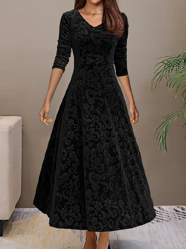 Women's Soft Midi Dress for Evening Wear (4)