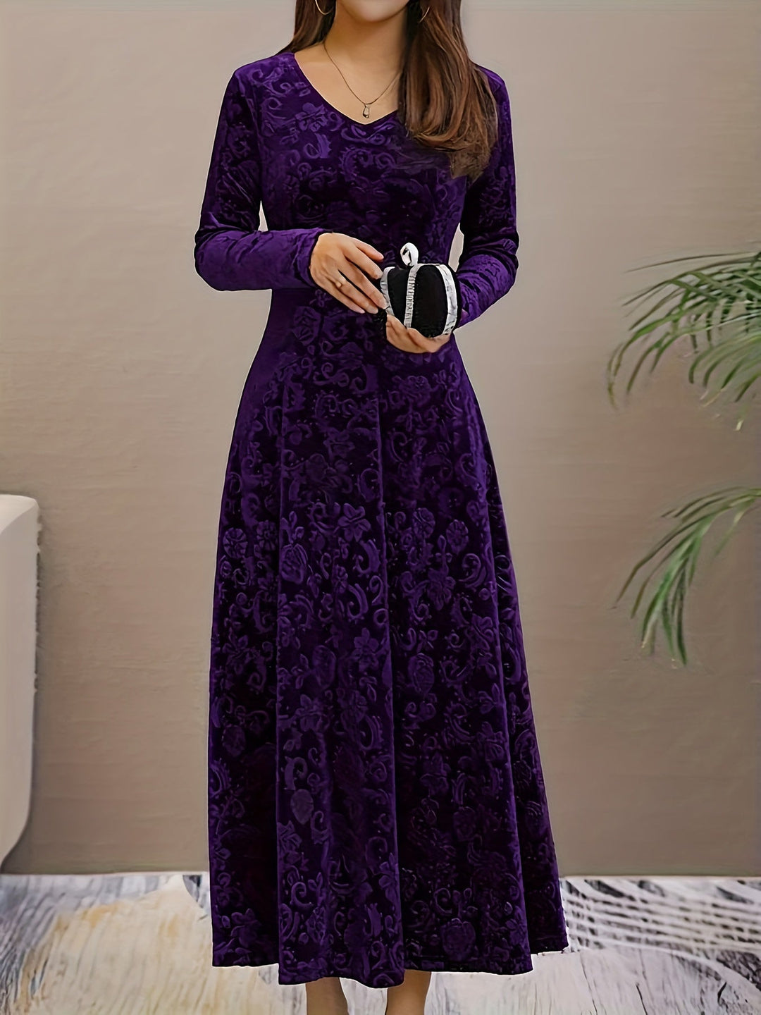Women's Soft Midi Dress for Evening Wear (9)