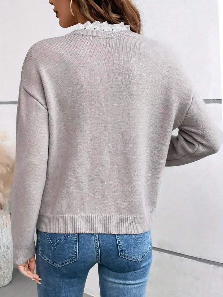 Women's Sophisticated Lace Sweaters for Timeless Style (5)