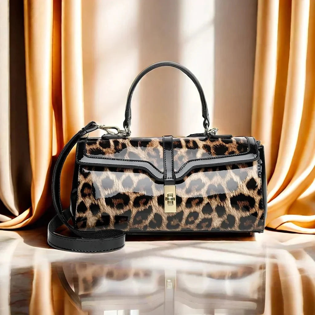 Women's Sophisticated Patent Leather Tote Bag