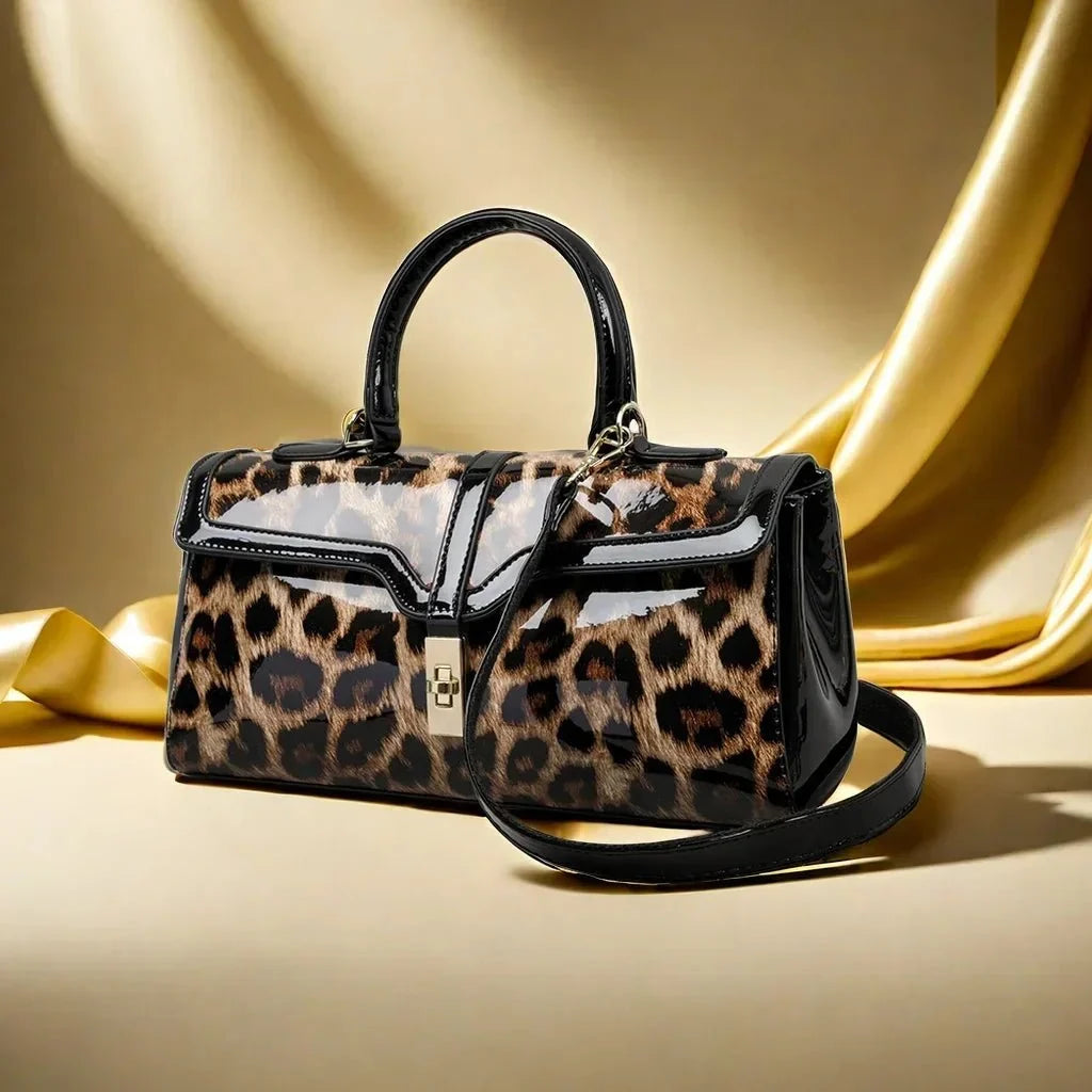 Women's Sophisticated Patent Leather Tote Bag (2)