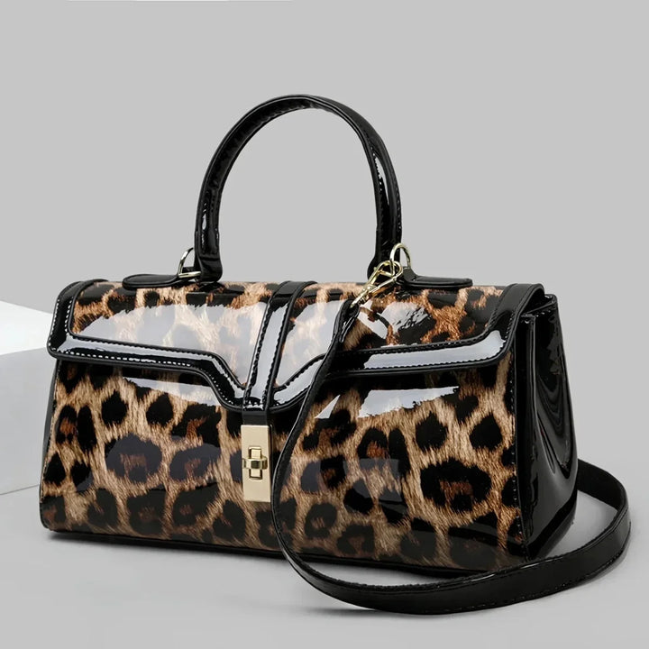 Women's Sophisticated Patent Leather Tote Bag (4)