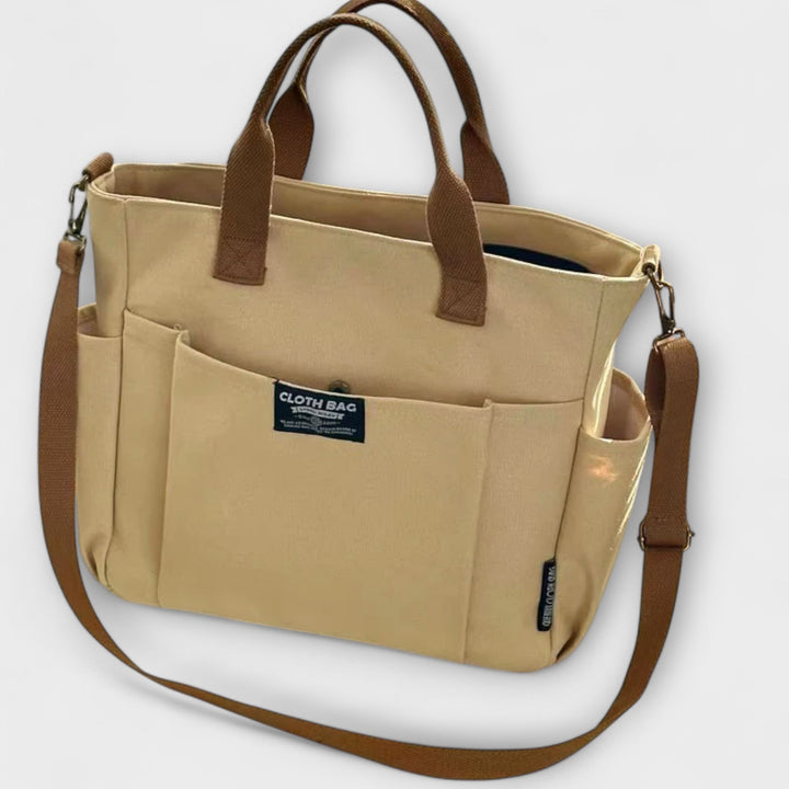 Women's Spacious Refined Everyday Tote Bag in Khaki