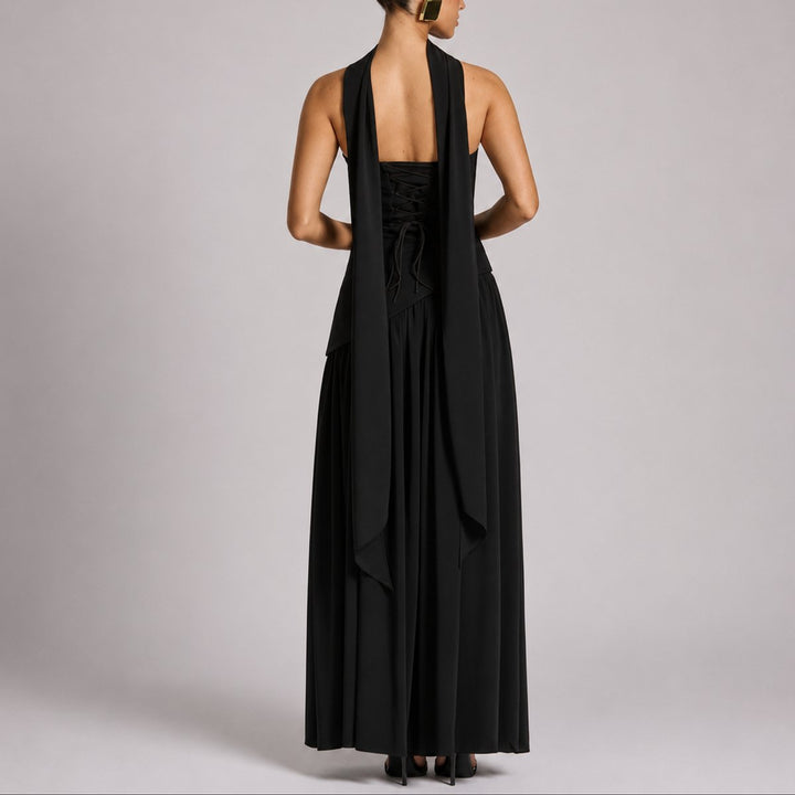 Women's Strapless Split-Skirt Maxi Wedding Guest Dress (4)