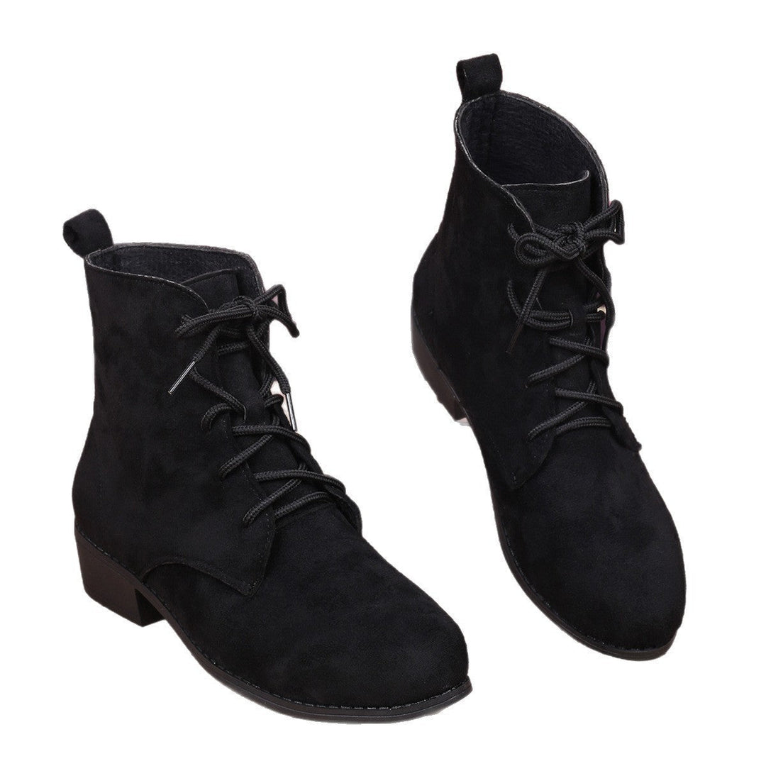 Women's Structured Black Ankle Boots & Block Heel (4)