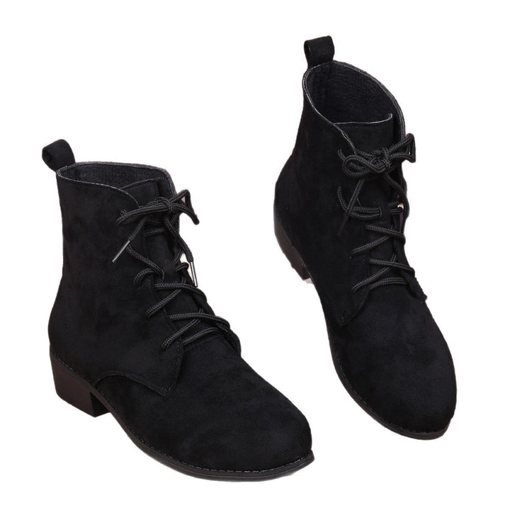Women's Structured Black Ankle Boots & Block Heel (4)