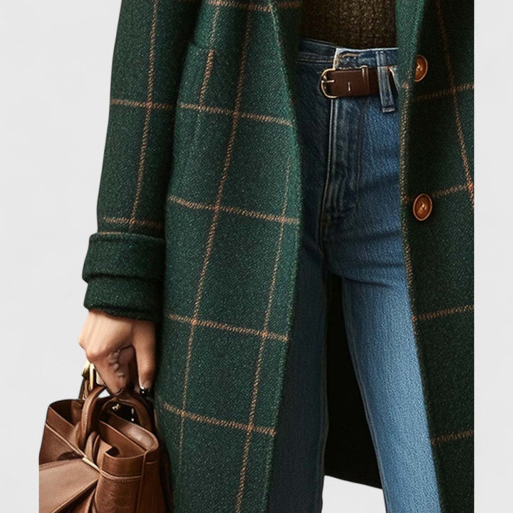 Women's Structured Checkered Jacket for Autumn (3)