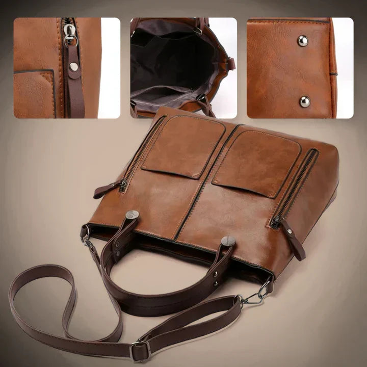 Women's Structured Crossbody Bag with Pockets (7)