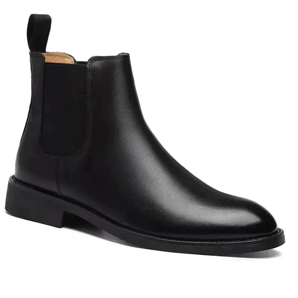 Women's Suede Chelsea Boots for Smart Casual Wear in Black Leather