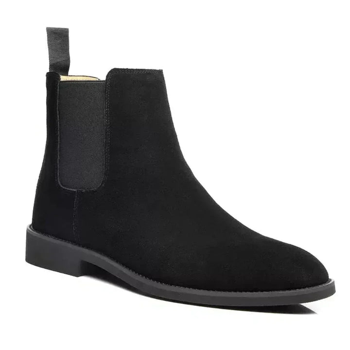 Women's Suede Chelsea Boots for Smart Casual Wear in Black Suede