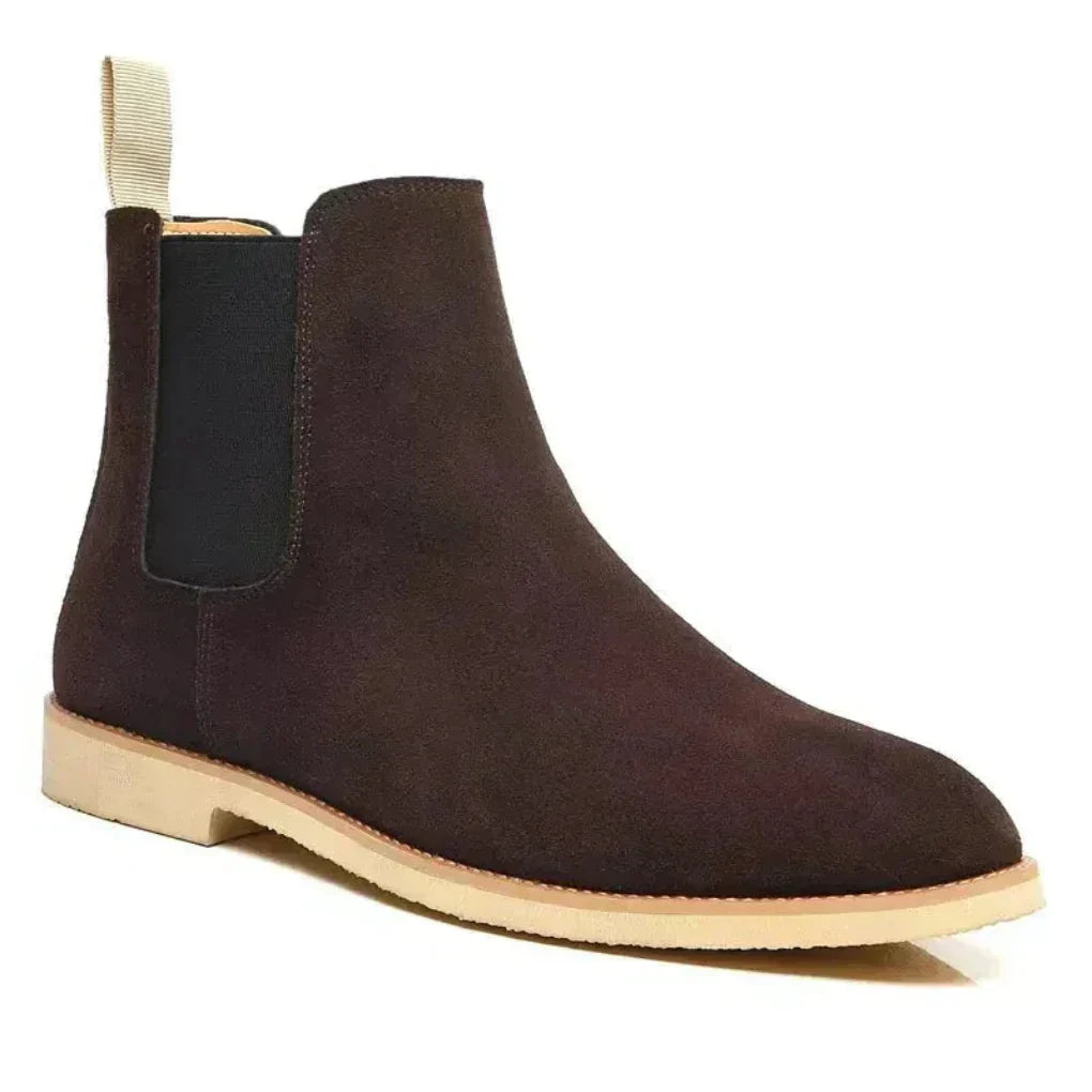 Women's Suede Chelsea Boots for Smart Casual Wear in Brown