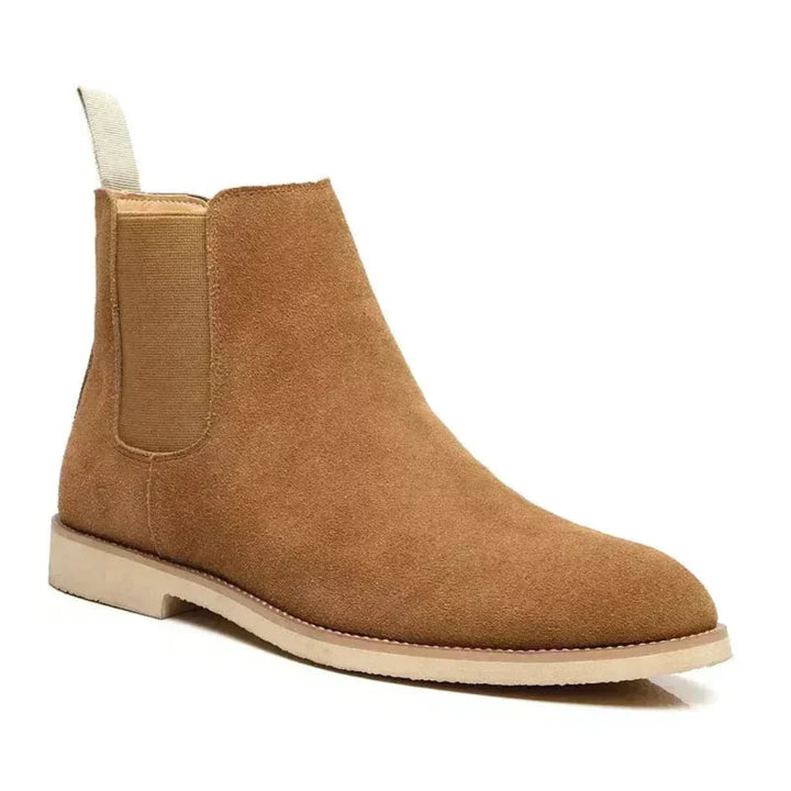 Women's Suede Chelsea Boots for Smart Casual Wear in Caramel