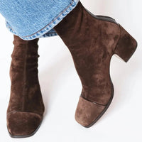 Sofia | Women's Suede Cowboy Boots with Block Heel