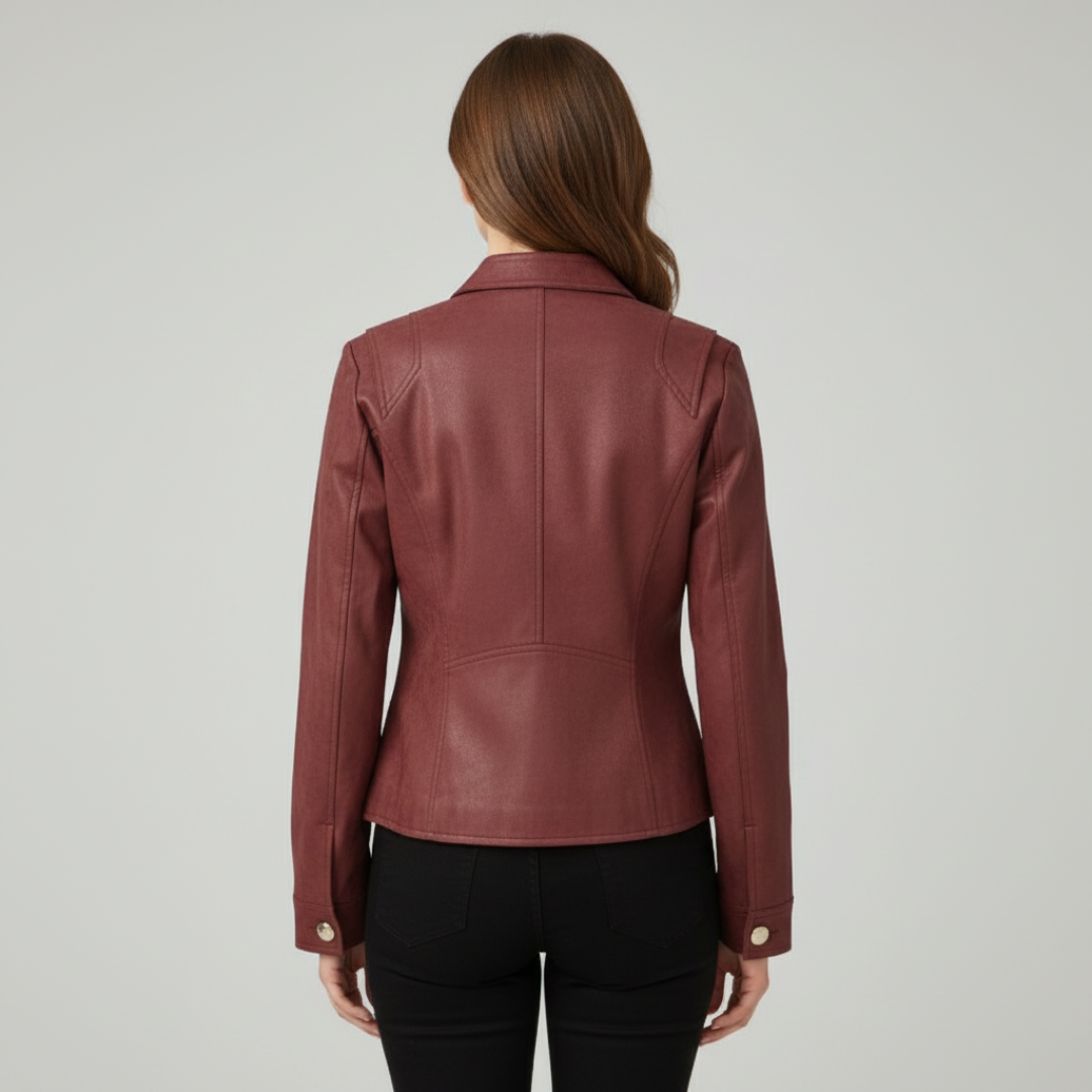 Women's Suede-Touch Structured Button Jacket (2)