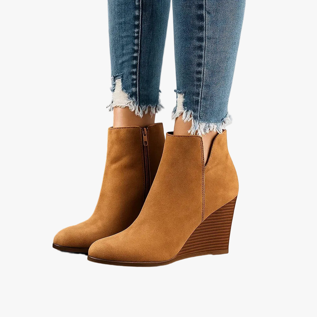 Women's Suede Wedge Ankle Boots