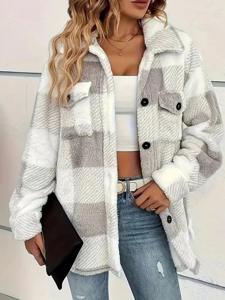 Women's Tailored Longline Coat for Autumn in Grey