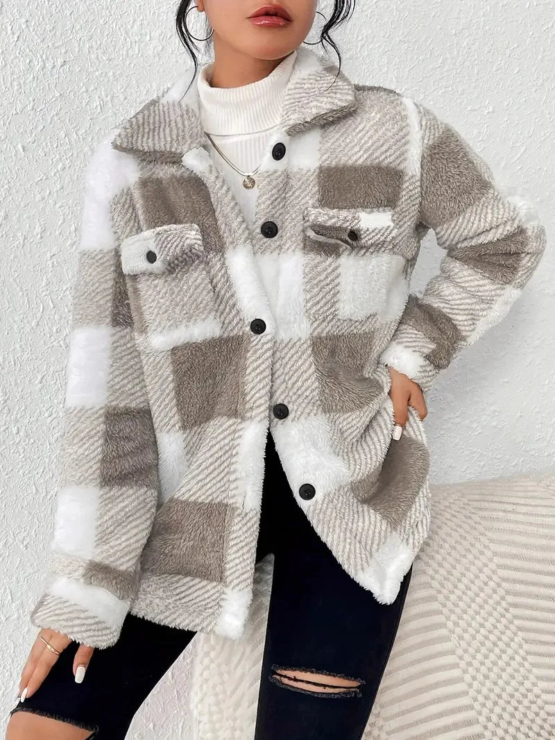 Women's Tailored Longline Coat for Autumn in Khaki