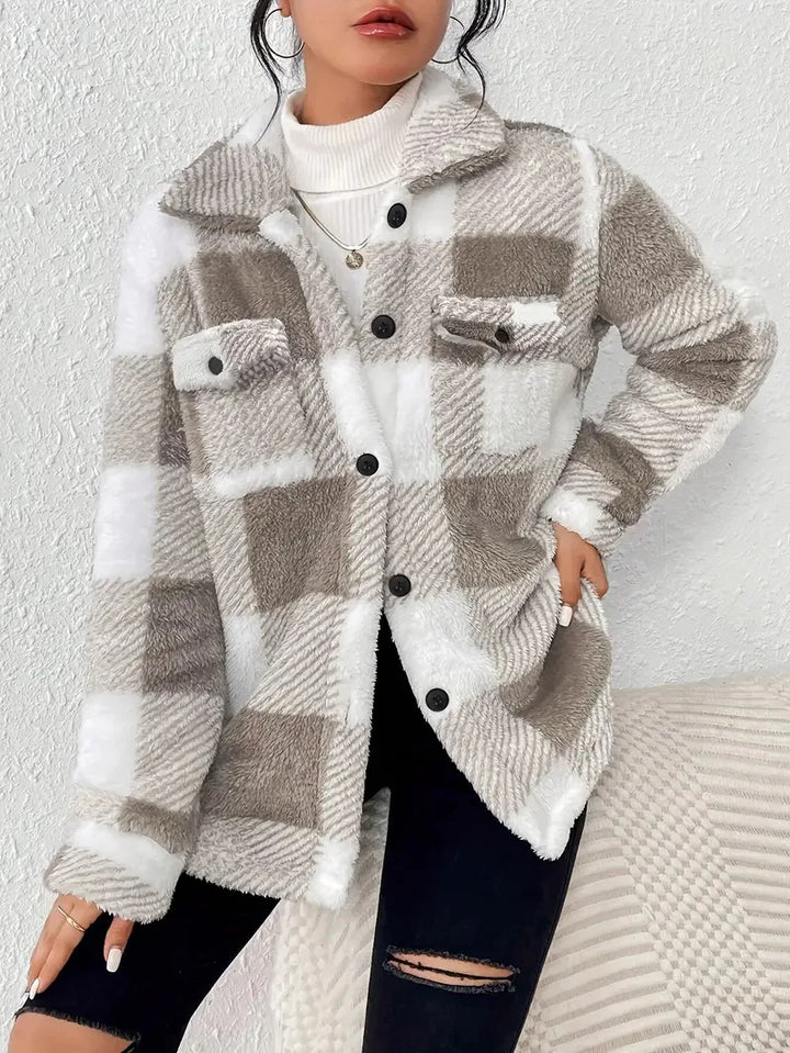 Women's Tailored Longline Coat for Autumn in Khaki