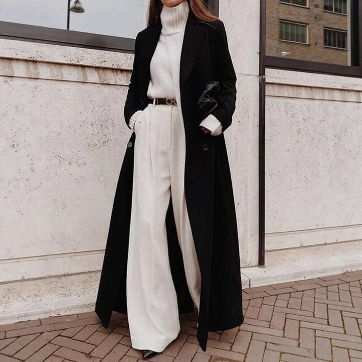 Women's Tailored Longline Coat with Pockets