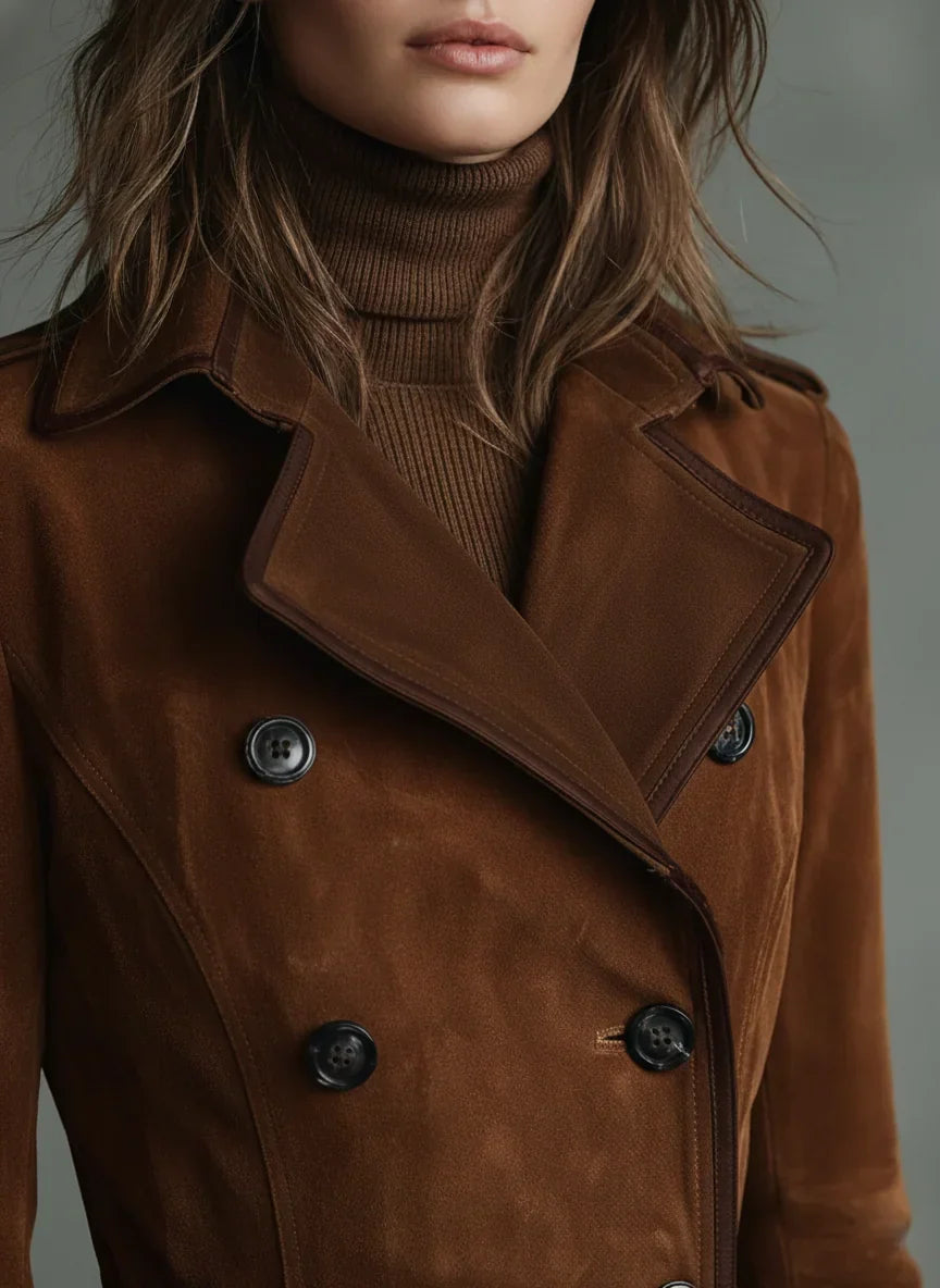 Women's Tailored Longline Trench Coat for Autumn (2)