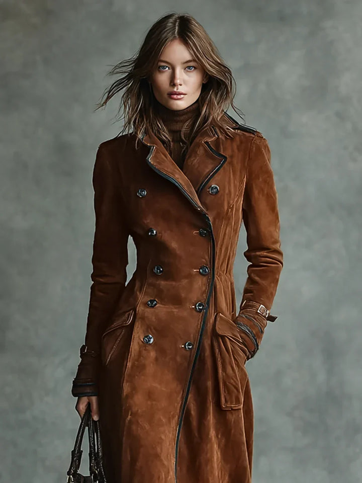 Women's Tailored Longline Trench Coat for Autumn (4)