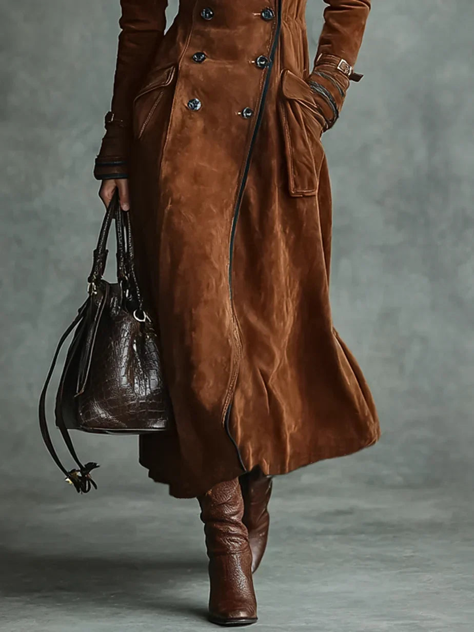 Women's Tailored Longline Trench Coat for Autumn (5)