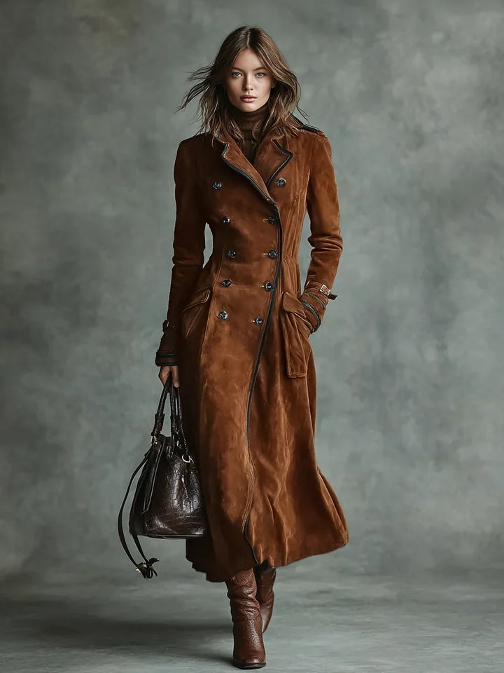 Women's Tailored Longline Trench Coat for Autumn (6)