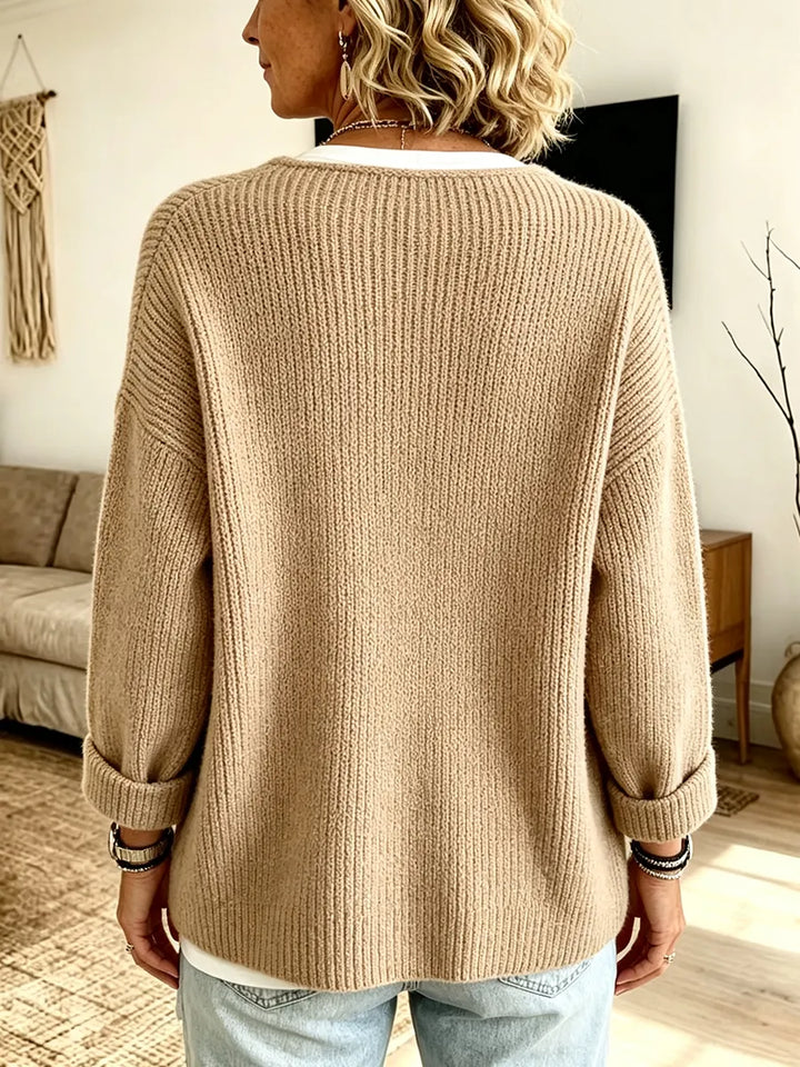 Women's Textured Jumper Dress, Cardigan-Style for Layering (3)