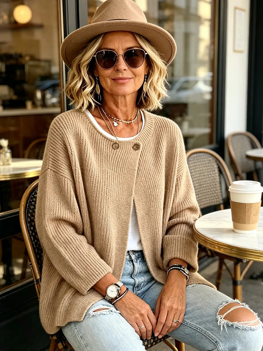 Women's Textured Jumper Dress, Cardigan-Style for Layering (6)