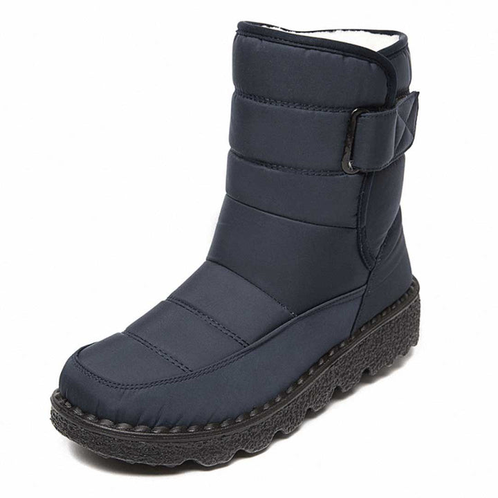 Women's Thermal Waterproof Knee-High Autumn Boots in Dark Blue