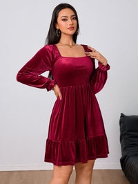 Scarlett | Women's Tiered Velvet Mini Party Dress