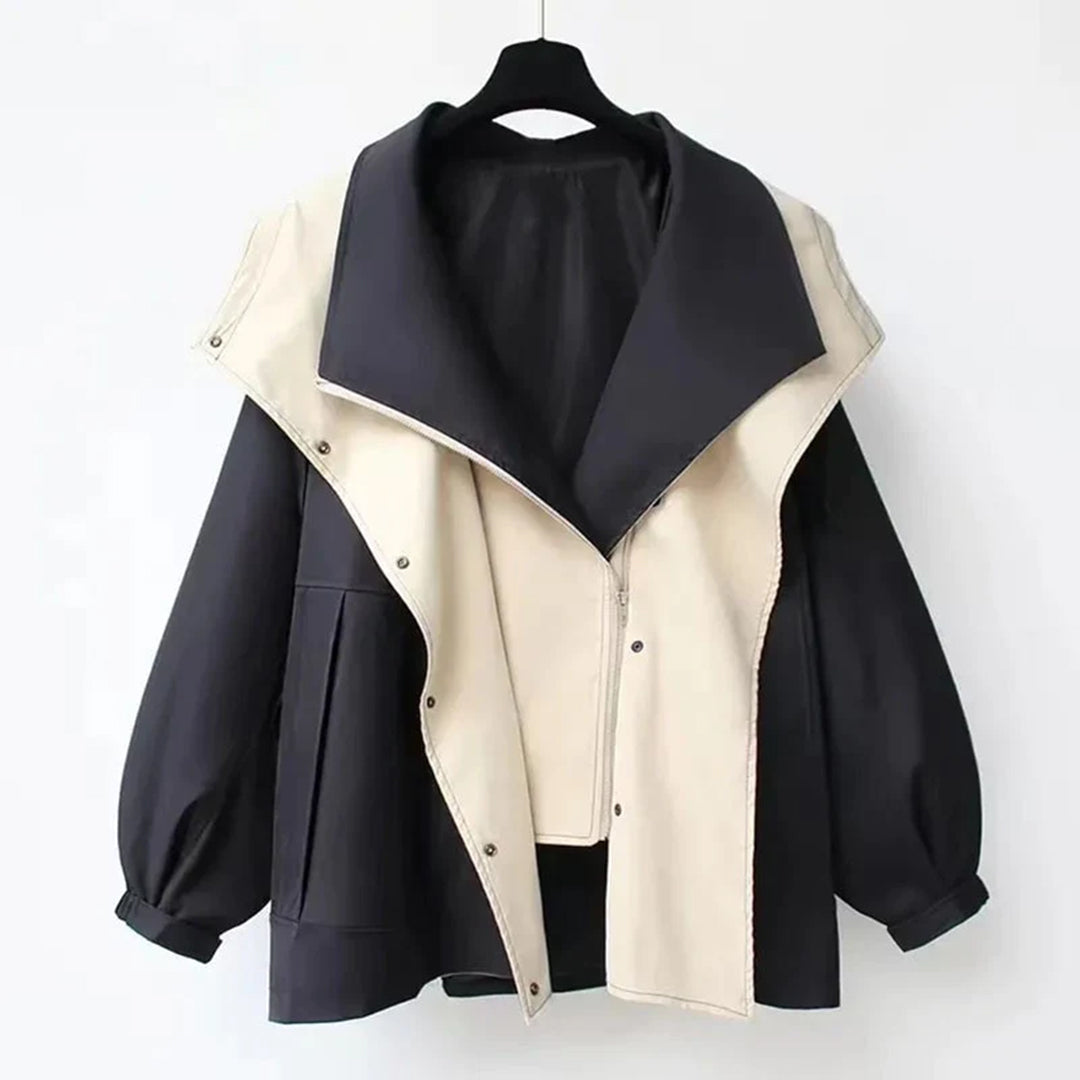 Women's Trench Coat for Autumn Commuting in Black