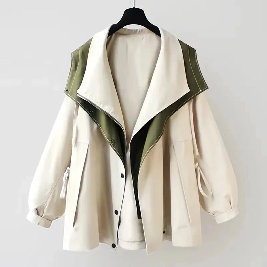 Women's Trench Coat for Autumn Commuting in White