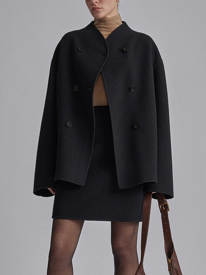 Women's Trench Coat for Autumn Layering in Black