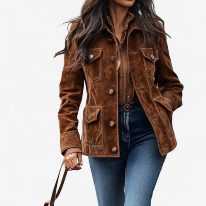Women's Trench Coat for Effortless Layering in Brown