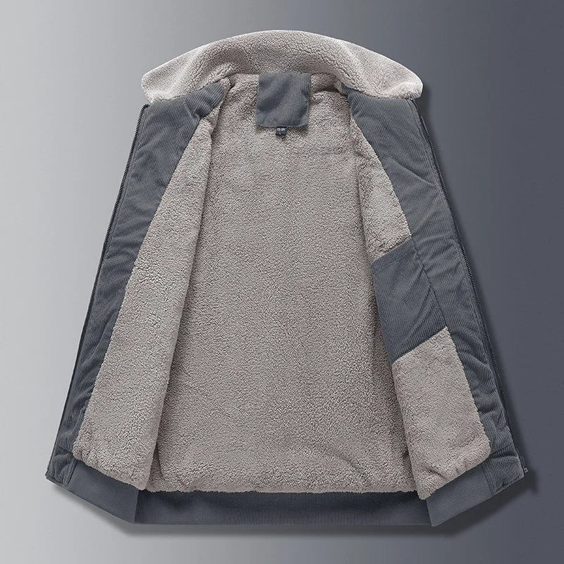 Women's Trench Coat in Corduroy with Fleece Lining (5)