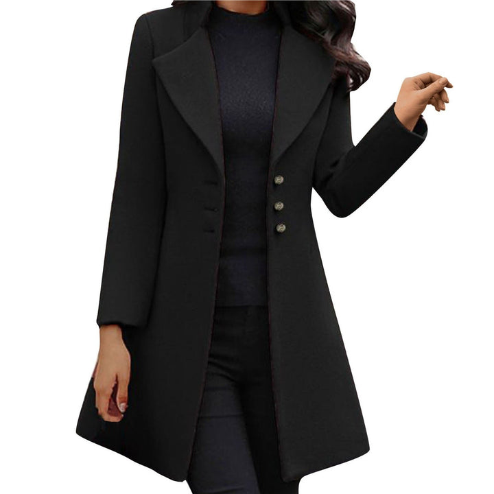 Women's Trench Coat Long for Autumn in Black