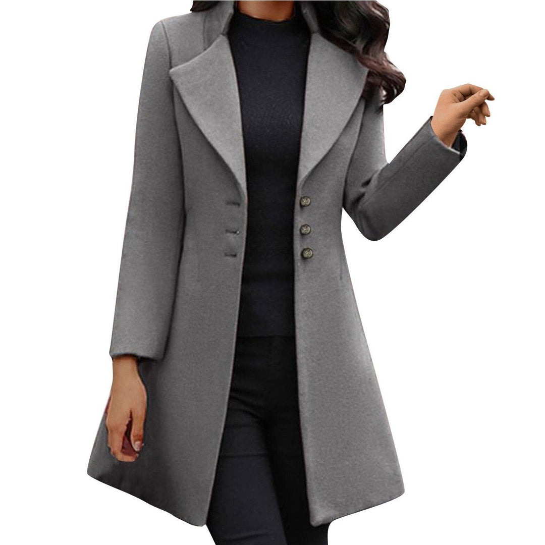 Women's Trench Coat Long for Autumn in Grey